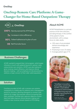 OneStep ACME Case Study (Fox blinded case study - original)